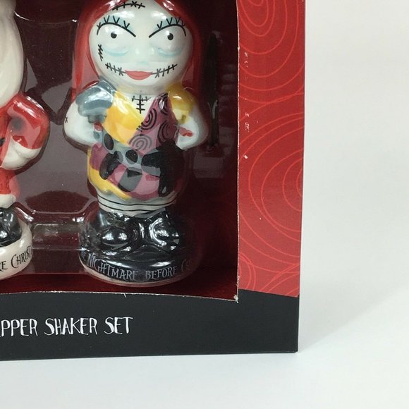 Disney The Nightmare Before Christmas Santa Jack Sally Salt Pepper Shakers New - Picture 4 of 12